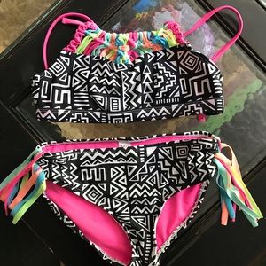 Justice Size 8 Bathing Suit/SO Coverup